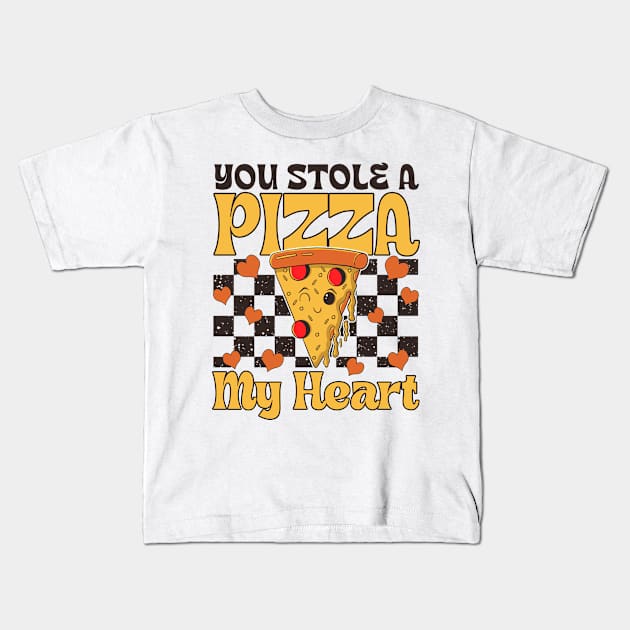 You Stole A Pizza Of My Heart Funny Kids T-Shirt by ArtbyJester